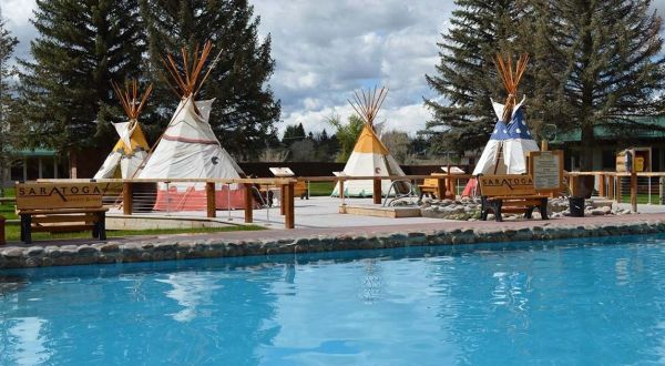 Soak In The Hot Springs And Stay Overnight At Saratoga Hot Springs Resort In Wyoming