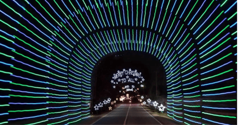 Drive Through 1,100 Acres Dotted With One Million Lights At Tanglewood Park Festival Of Lights In North Carolina