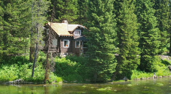 The Johnny Sack Cabin Is A Beautiful Landmark Located At Big Springs In Island Park, Idaho