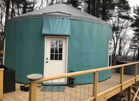 You'll Find A Luxury Glamping Yurt In Fancy Gap, Virginia, And It's Ideal For Winter Snuggles And Relaxation