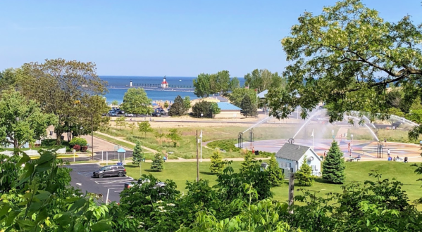 Stroll Along A Waterfront Overlook When You Explore Lake Bluff Park In Michigan