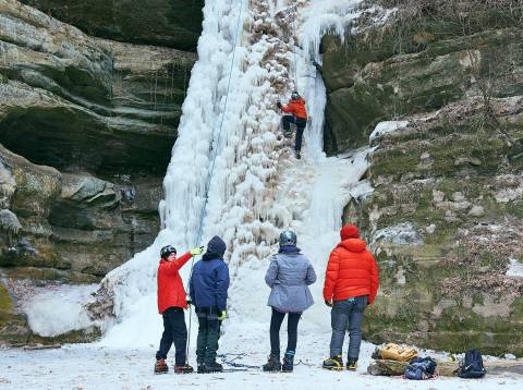 You Can Have An Epic Ice Climbing Adventure At These Illinois Falls In The Winter