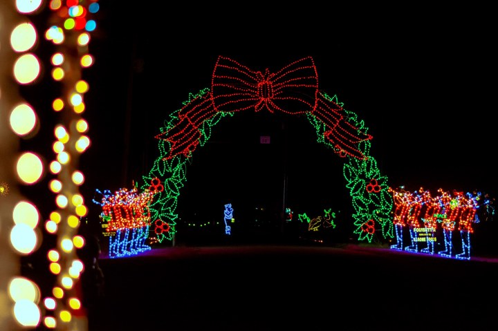 Lights of the Delta Wreath Light Display Arkansas