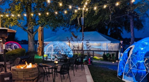 Hang Out In A Riverside Igloo At Captain’s Quarters Riverside Grille In Kentucky