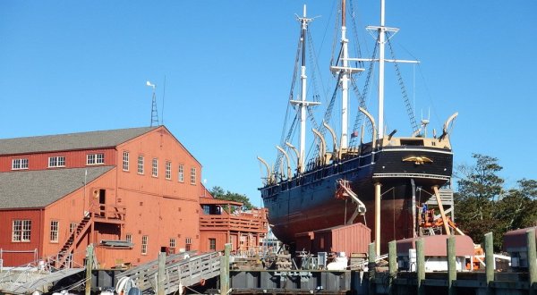 Climb Aboard The World’s Last Remaining Wooden Whaling Ship At The Mystic Seaport Museum In Connecticut