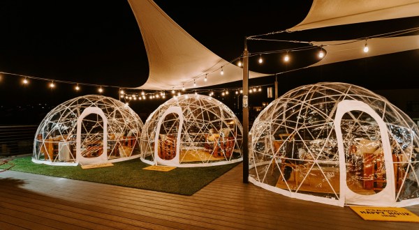 Enjoy Locally Brewed Drinks And Tasty Food Inside A Cozy Igloo In Northern Kentucky