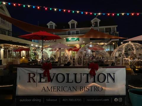 Savor Holiday Cocktails From Inside An Igloo At Revolution American Bistro In Rhode Island