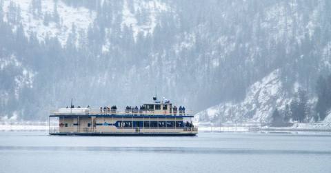 Warm Up This Winter With A Scenic Hot Cocoa Cruise Across Lake Coeur d'Alene In Idaho