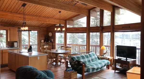 Cozy Up By The Wood Burning Fireplace In This Log Cabin On A Historic Alaskan Property