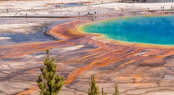 The Largest Hot Spring In The Country, Grand Prismatic Spring, Is A Wyoming Natural Wonder