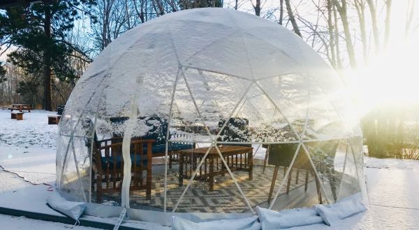 Sip And Snuggle Inside Your Very Own Snow Globe At Montana’s Highlander Beer