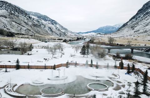 Montana's Most Magical Natural Springs, Yellowstone Hot Springs, Is Magical In The Winter