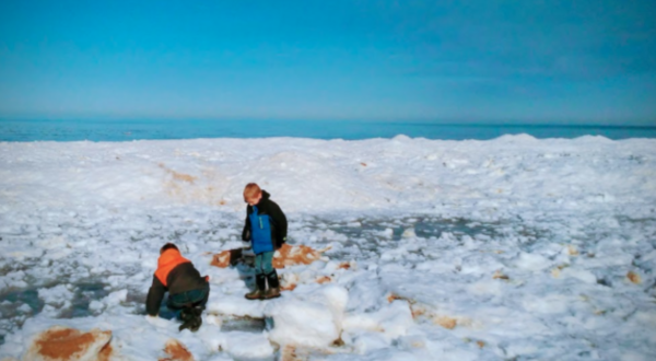 Stroll Among Frozen Sand Dunes And Sleep In A Cozy Cabin At Mears State Park In Michigan