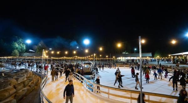 There’s Nothing More Special Than An Evening On This Ice Skating Rink In North Carolina