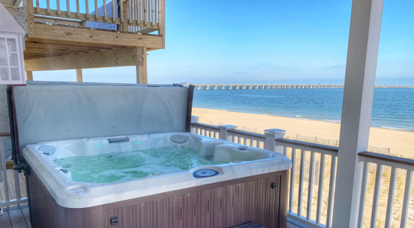 Enjoy Ocean Views From The Hot Tub When You Stay At This Dreamy Virginia Beach Airbnb