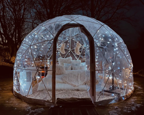 Sleep Inside A Snow Globe At This Beautiful Dome Airbnb In Minnesota