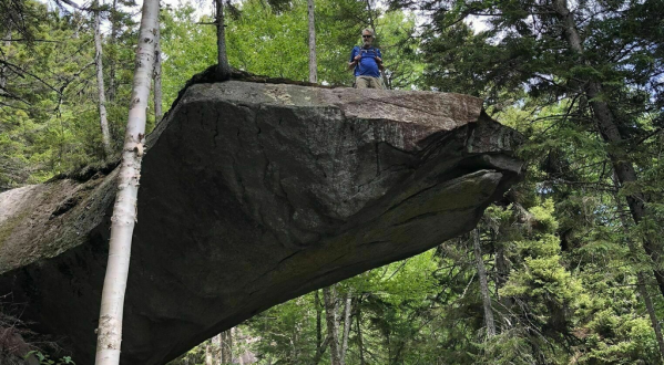 Visit This Forest In Maine That’s Home To Well-Hidden Secret, A Mysteriously Placed Rock