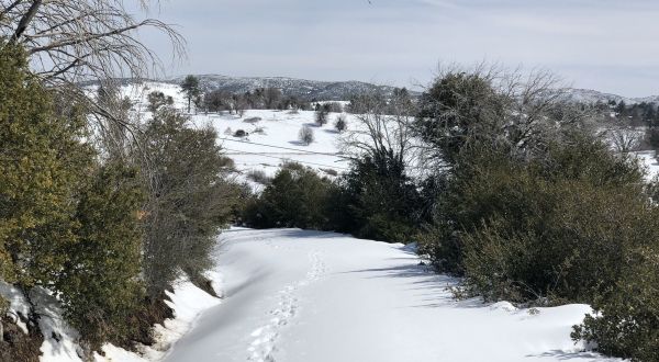 The Middle Peak Loop Trail In Southern California That Is A Winter Wonderland This Time Of Year