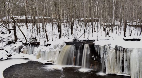 Take A Snowy Hike To A Hidden Waterfall At Minnesota’s Banning State Park This Winter
