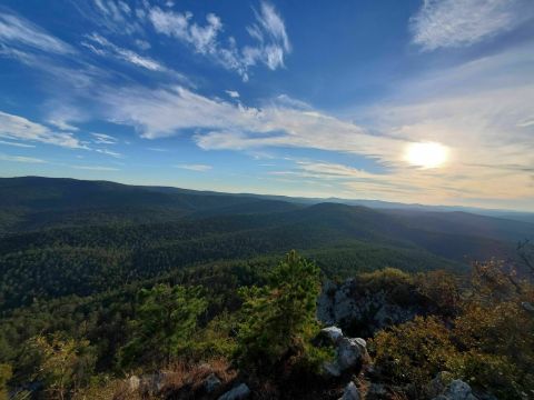 Hike Up The Summit Or Down To The Waterfall At Arkansas' Forked Mountain