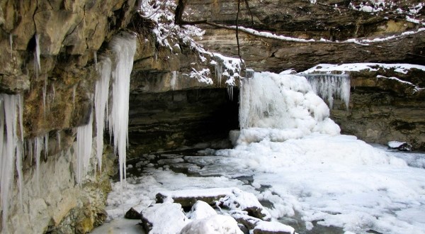 The Frozen Waterfalls At McCormick’s Creek State Park In Indiana Are A Must-See This Winter