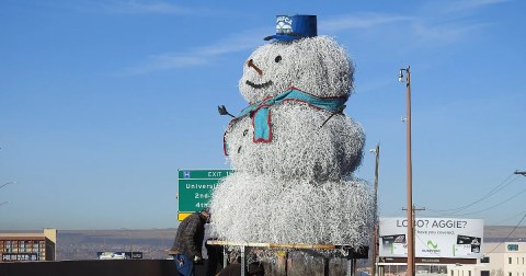For 25 Years, This Massive Tumbleweed Snowman Has Been Wishing New Mexicans Holiday Cheer