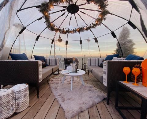 Sip Cocktails Inside A Private Igloo At Winterproof In Texas