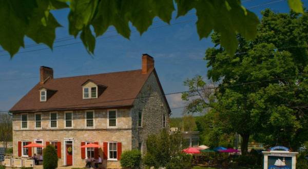 Cozy Up By The Fireplace For A Delicious Meal At The Historic Ship Inn Restaurant In Pennsylvania