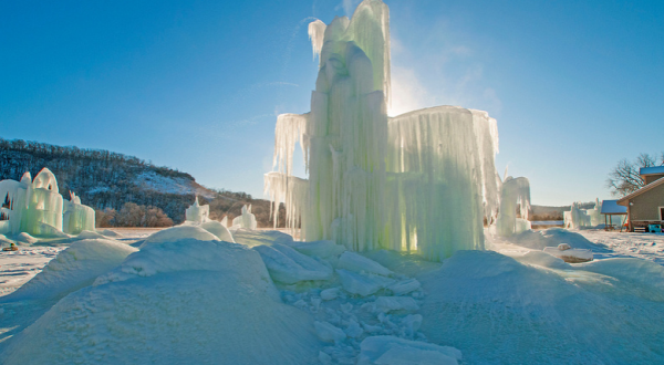 Nelson’s Artesian Ice Formations In Wisconsin Only Get Bigger As The Weather Gets Colder  