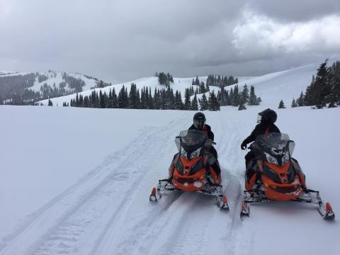 This Guided Snowmobile Tour In The Idaho Backcountry Takes You From Old Faithful To Mesa Falls