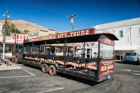 Step Back In Time And Hop Aboard An Old-Fashioned Trolley Ride For A Narrated Tour Of Virginia City, Nevada