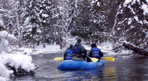 Take A Winter Rafting Trip In Michigan For An Unforgettable Cold Weather Adventure