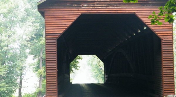 The Longest Covered Bridge In Virginia, Meems Bottom Bridge, Is 204 Feet Long