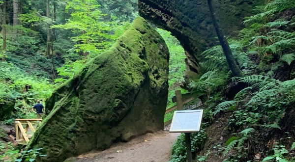 The Conkle’s Hollow Gorge Trail In Ohio Is A 1.2-Mile Out-And-Back Hike With A Waterfall Finish