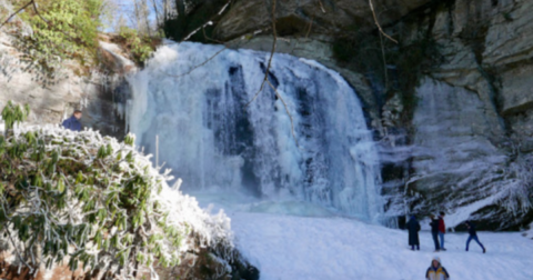 The Frozen Waterfalls At Pisgah National Forest In North Carolina Are A Must-See This Winter