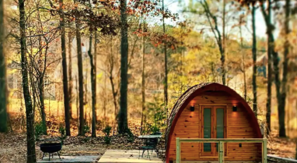 Sleep In This Tiny Georgia Barrel Cabin, Mere Minutes From A Huge Waterfall