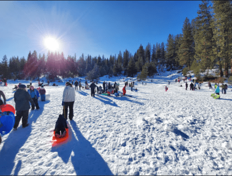 Explore The Majestic Winter Scenery And Go Sledding At Steamboat Gulch In Idaho