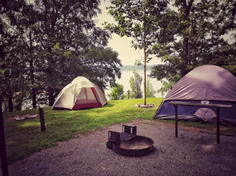 Choose From A Number Of Waterfront Campsites At The Scenic Bailey's Point Campground In Kentucky