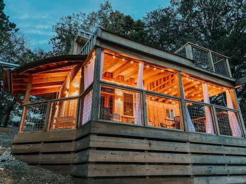 This Tiny Home AirBnB Right On The Riverfront In East Tennessee Offers Some Of The Best Views Around