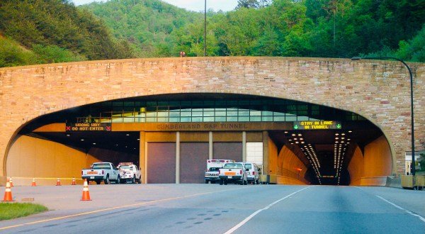 Drive Through The Cumberland Gap Tunnel In Kentucky, One Of The Only Mountain Tunnels That Crosses A State Line