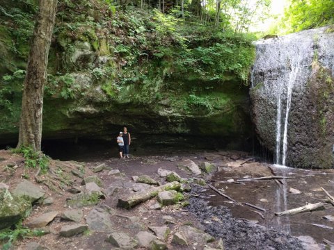 The Stephens Falls Trail In Wisconsin Is A 1/2-Mile Out-And-Back Hike With A Waterfall Finish