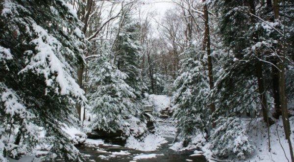 The Hemlock Loop Trail At Bedford Reservation Leads To A Winter Wonderland This Time Of Year In Ohio