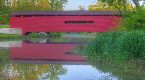 The Longest Covered Bridge In Maryland, Gilpin’s Falls Covered Bridge, Is 119 Feet Long