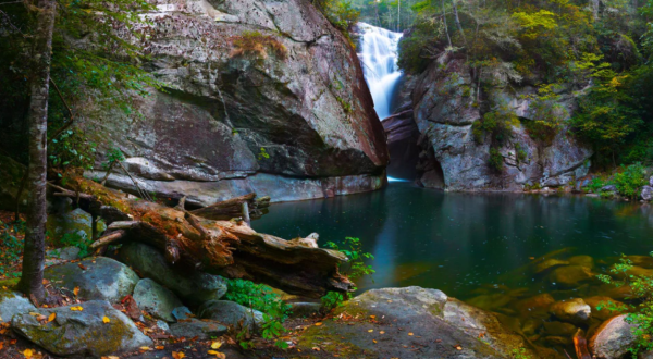 This Difficult Half-Mile Hike Leads To A Beautiful Peek-A-Boo Waterfall In North Carolina