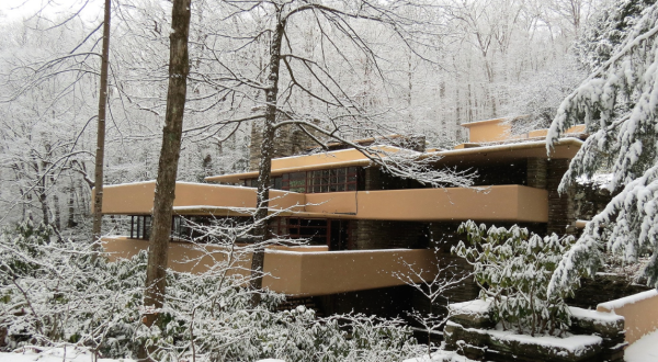 Bundle Up For A Scenic Winter Walk Along The Grounds Of Fallingwater Near Pittsburgh