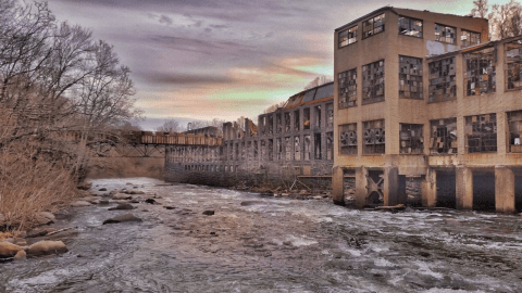 This Eerie And Fantastic Footage Takes You Inside Delaware's Abandoned Bancroft Mills