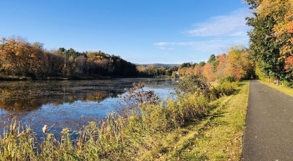 Pedal Through Small Towns And Scenery In Massachusetts On A Converted Rail Trail