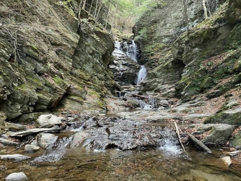 The Cascades Trail In Massachusetts Is A 2.2-Mile Out-And-Back Hike With A Waterfall Finish