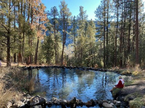 The Gorgeous 3.4-Mile Hike In New Mexico's Santa Fe National Forest That Will Lead You Past A River And Hot Spring