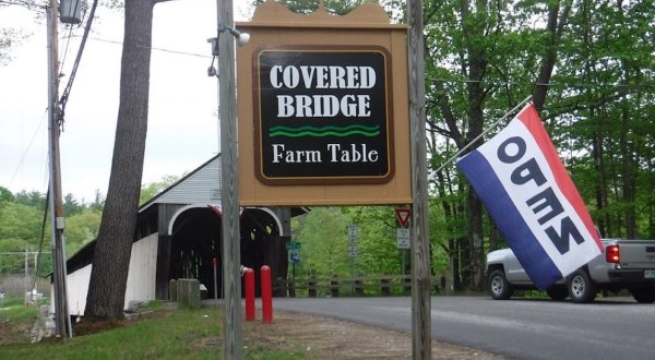 Overlooking One Of New Hampshire’s Most Beautiful Covered Bridges, This Restaurant Is A True Delight
